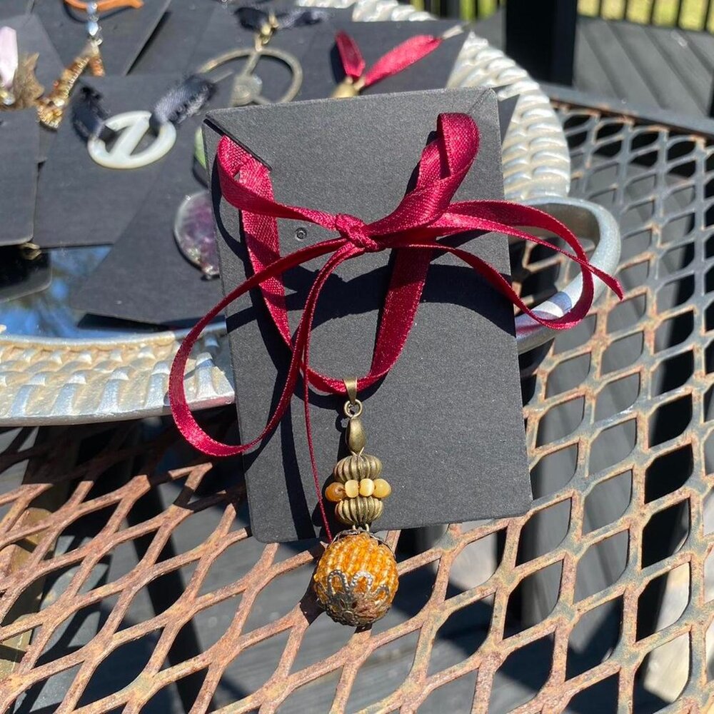 1.OF.1 Double Wrapped Ribbon Necklace